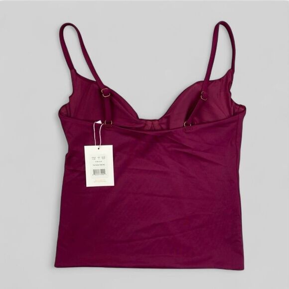 Andie Swim The Canary Tank Top in Plum Purple Bustier Adjustable Straps XS AT184 - Picture 8 of 12